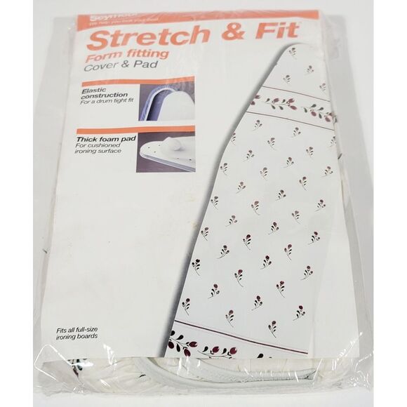 Vintage Seymour Stretch & Fit Ironing Board Cover & Pad 100% Cotten Fascination - Picture 2 of 12